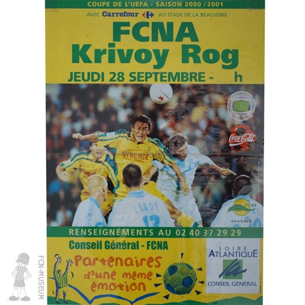 2000-01  1ère tour retour Krivoi Rog Nantes (Affiche)