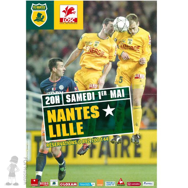 2003-04 34ème j Nantes Lille (Affiche)