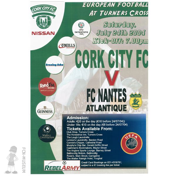 2004-05 3ème tour retour Cork Nantes (Affiche)