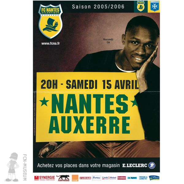 2005-06 35ème j Nantes Auxerre (Affiche)