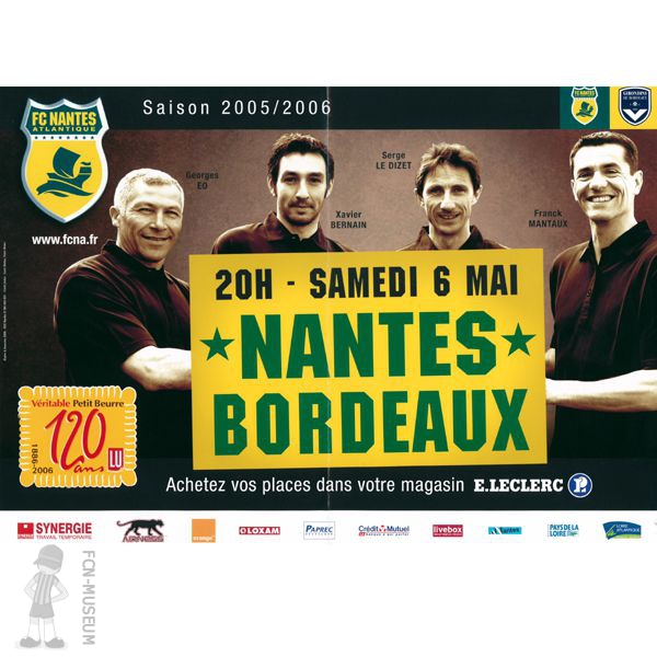 2005-06 37ème j Nantes Bordeaux (Affiche)