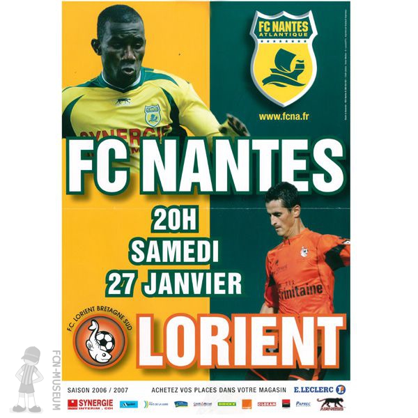 2006-07 22ème j Nantes Lorient (Affiche)