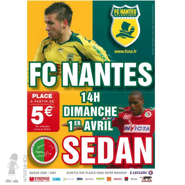 2006-07 30ème j Nantes Sedan (Affiche)