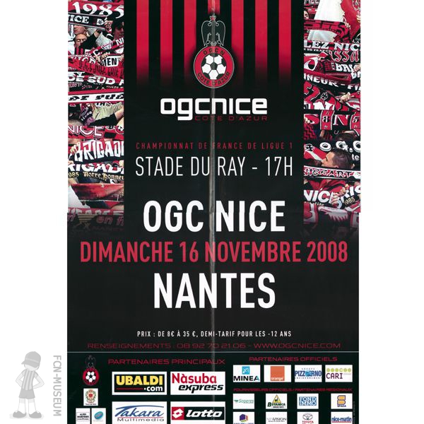 2008-09 14ème j Nice Nantes (Affiche)