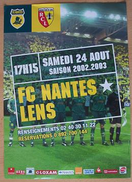 AFFICHE FCN LENS 2002