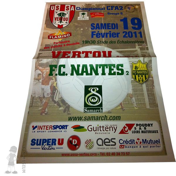 Affiche Vertou Nantes CFA 2  - 2011