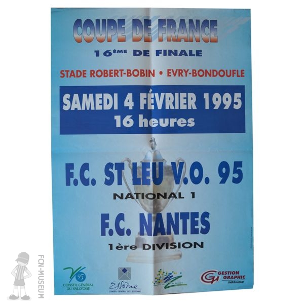 CdF 1995 16ème Saint Leu Nantes (Affiche)