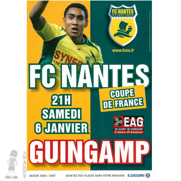 CdF 2007  32ème Nantes Guingamp (Affiche)