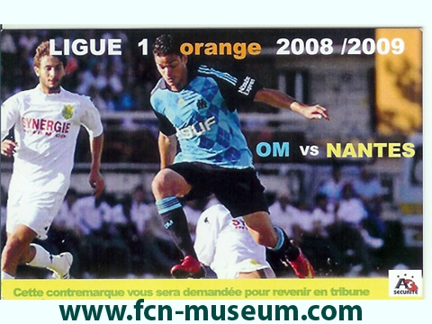 2008-09 29ème j Marseille Nantes contremarque