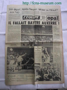 L'Equipe "Il fallait battre Auxerre"