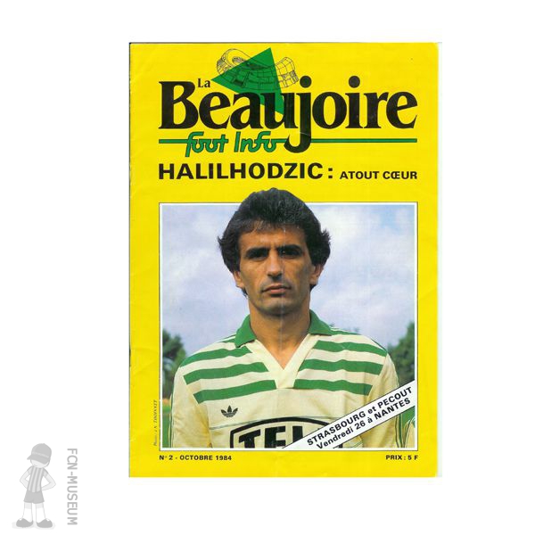 1984-1985 La Beaujoire N°02 " Halilhodzic : Atout Coeur"