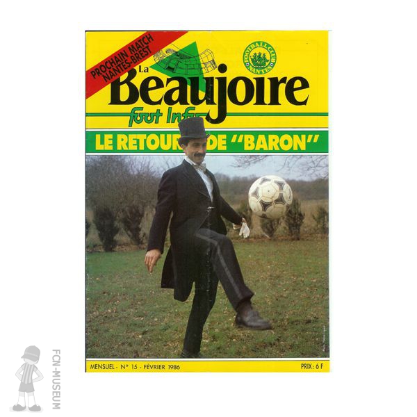 1985-86 La Beaujoire n°15 "Le retour de Baron"