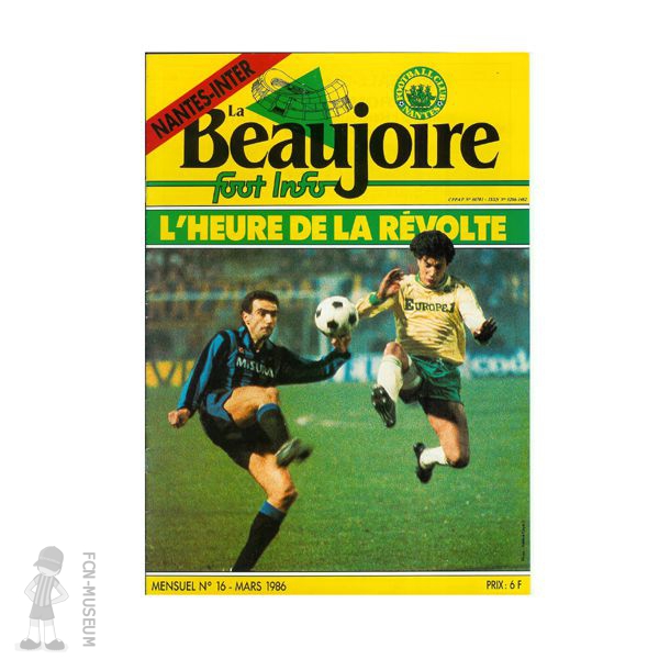 1985-86 La Beaujoire n°16 "L'Heure de la Révolte"