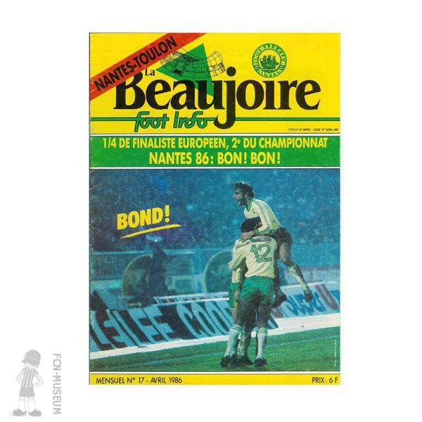 1985-86 La Beaujoire n°17 "Bond"