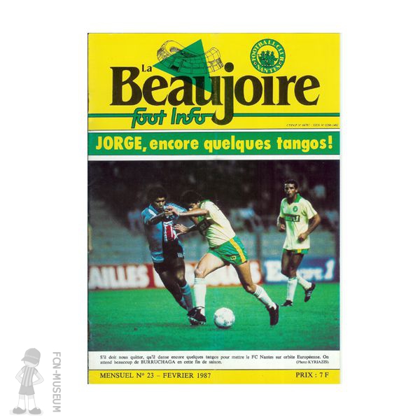 1986-87 La Beaujoire n°23 "Jorge, encore quelques tangos !"