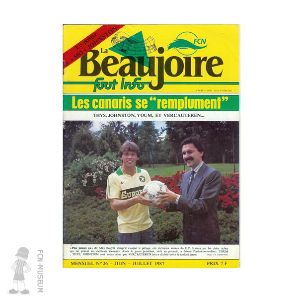 1986-87 La Beaujoire n°26 "Les canaris se remplument"