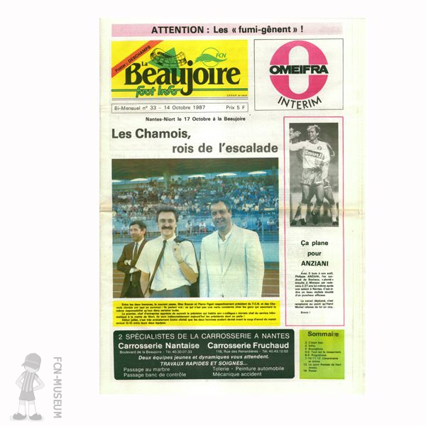 1987-88 La Beaujoire n°33 "Les Chamois, rois de l'escalade"