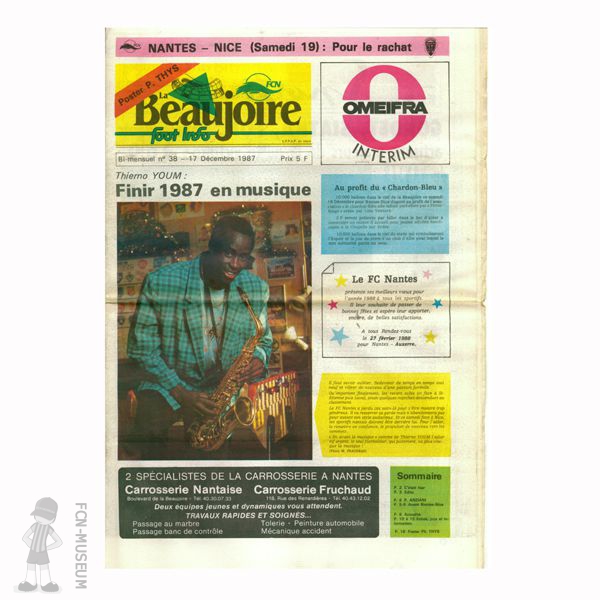 1987-88 La Beaujoire n°38 "Finir 1987 en musique"