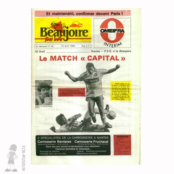 1987-88 La Beaujoire n°42 "Le match Capital"