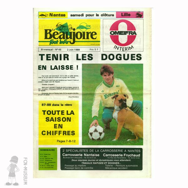 1987-88 La Beaujoire n°45 "Tenir les Dogues en laisse !"
