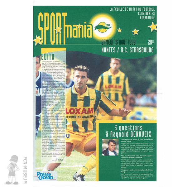 1998-99 02ème j Nantes Strasbourg (SportMania)