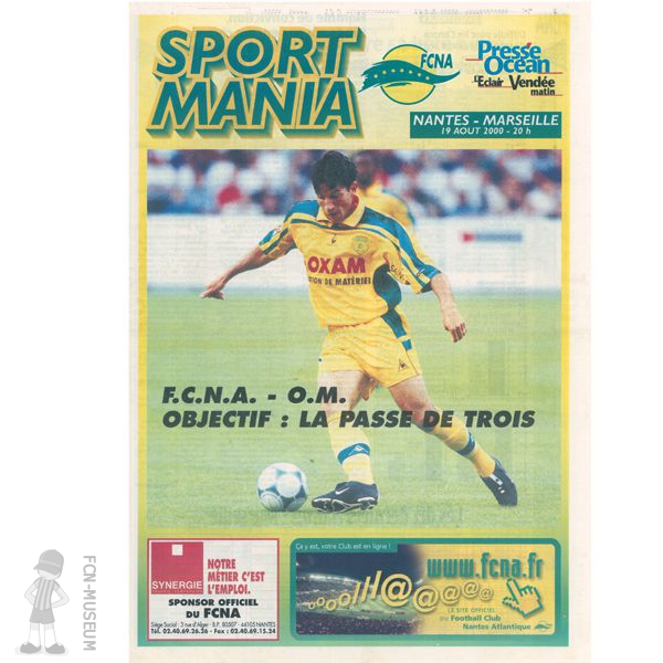 2000-01 04ème j Nantes Marseille (programme)