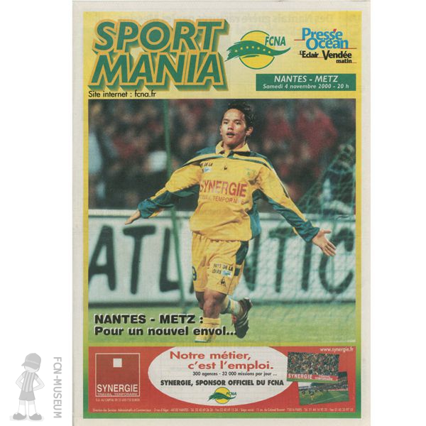 2000-01 14ème j Nantes Metz (programme)