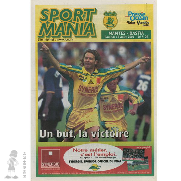 2001-02 04ème j Nantes Bastia (programme)