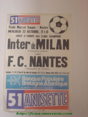 1980-81 8ème aller Nantes Inter (Affiche)