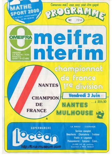 1982-83 38ème j Nantes Mulhouse - 2